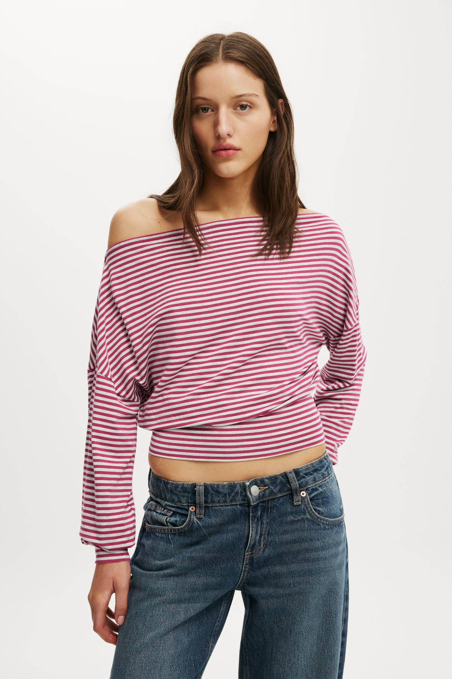 Sage Off Shoulder Long Sleeve