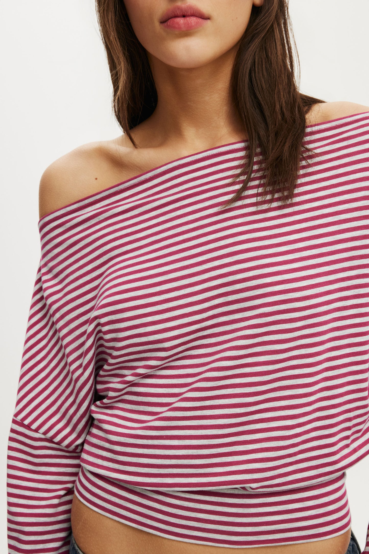 Sage Off Shoulder Long Sleeve