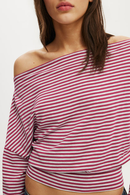Sage Off Shoulder Long Sleeve