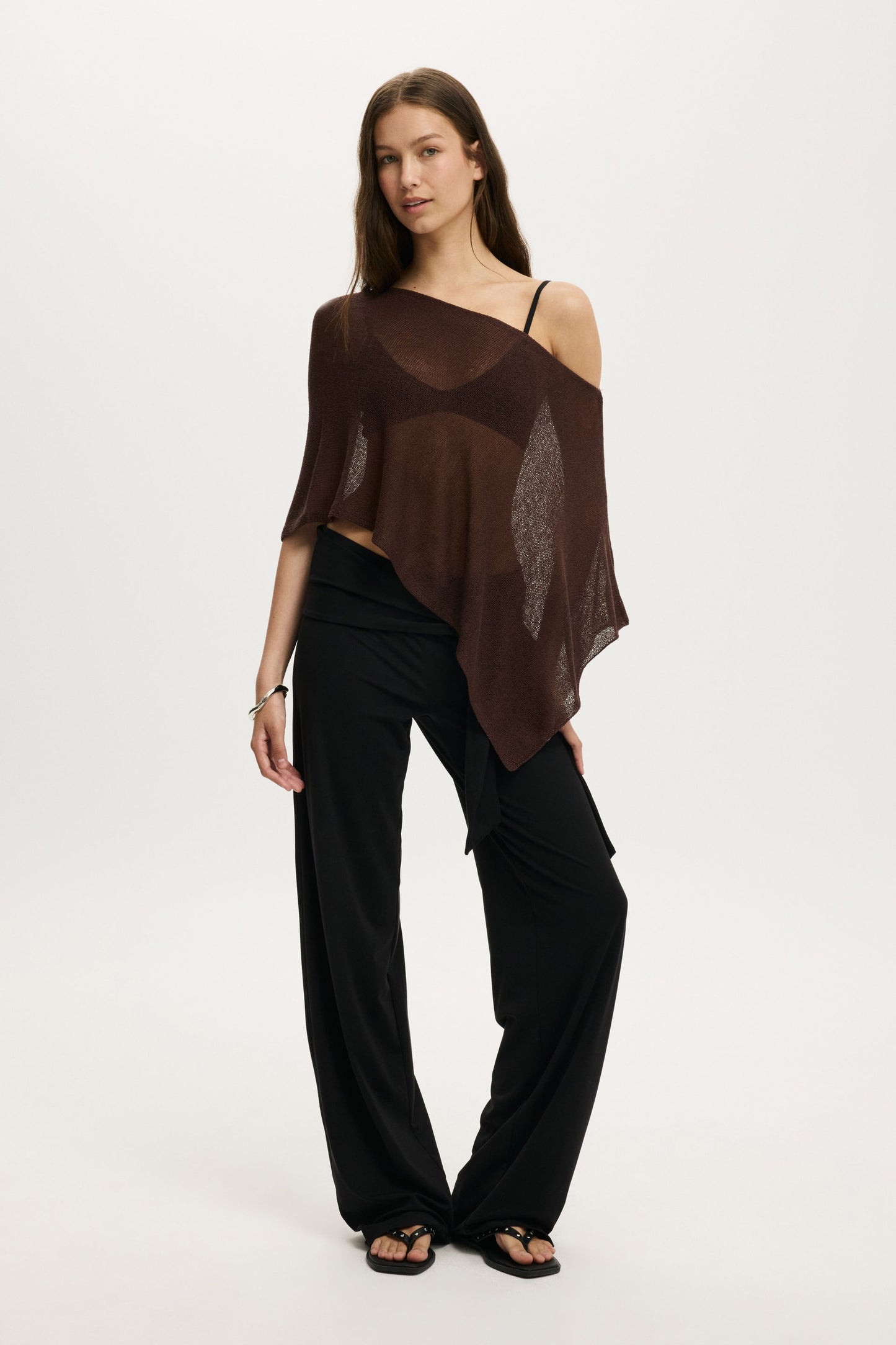 Sheer Knit Poncho