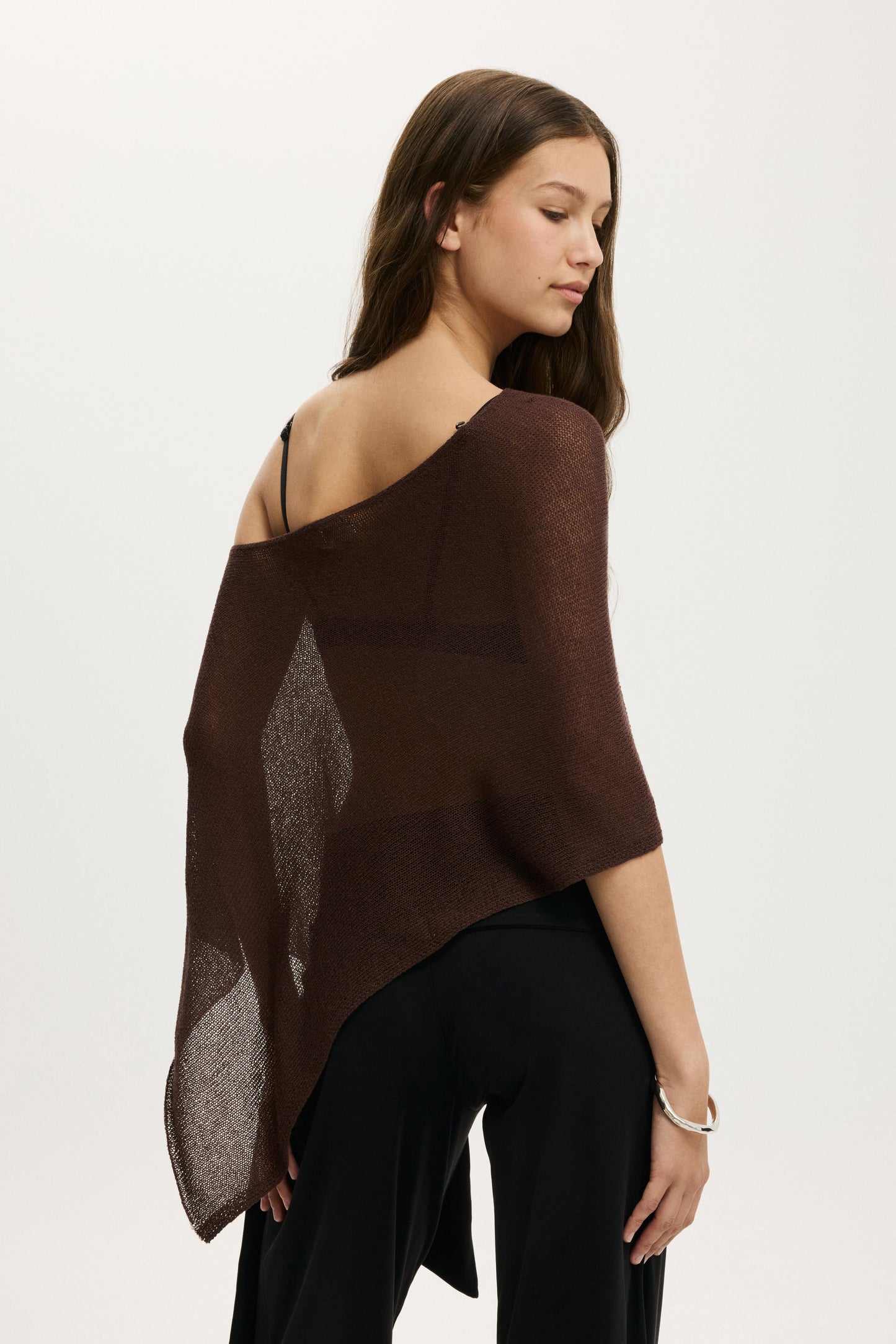 Sheer Knit Poncho