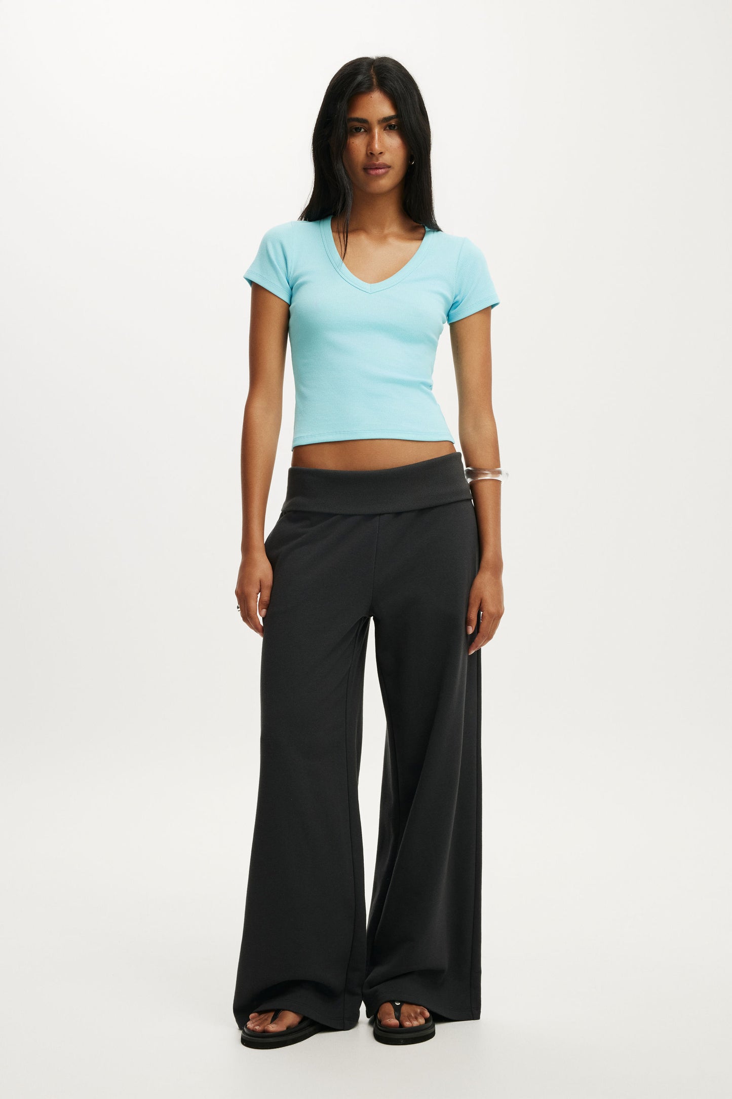 Fold Over Waistband Sweatpant