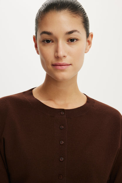 Sara Button Cardigan