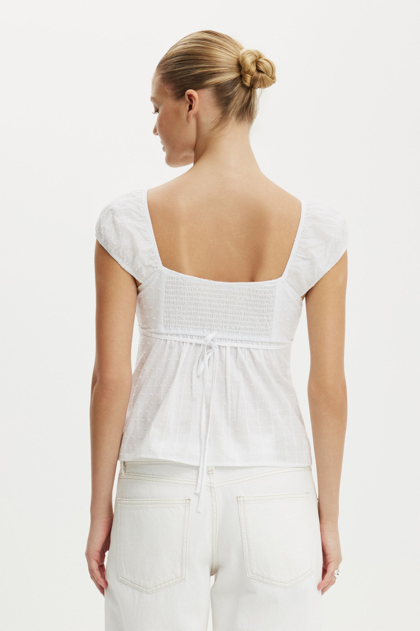 Tie Back Babydoll Top
