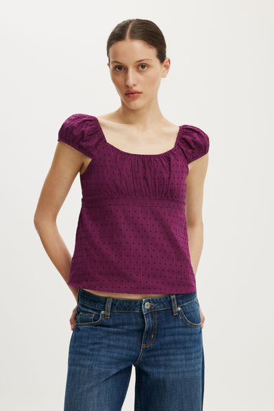 Tie Back Babydoll Top