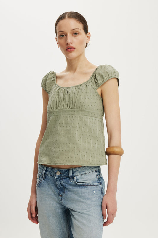 Tie Back Babydoll Top
