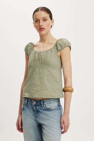 Tie Back Babydoll Top