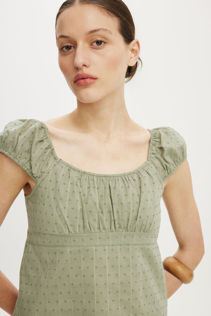 Tie Back Babydoll Top