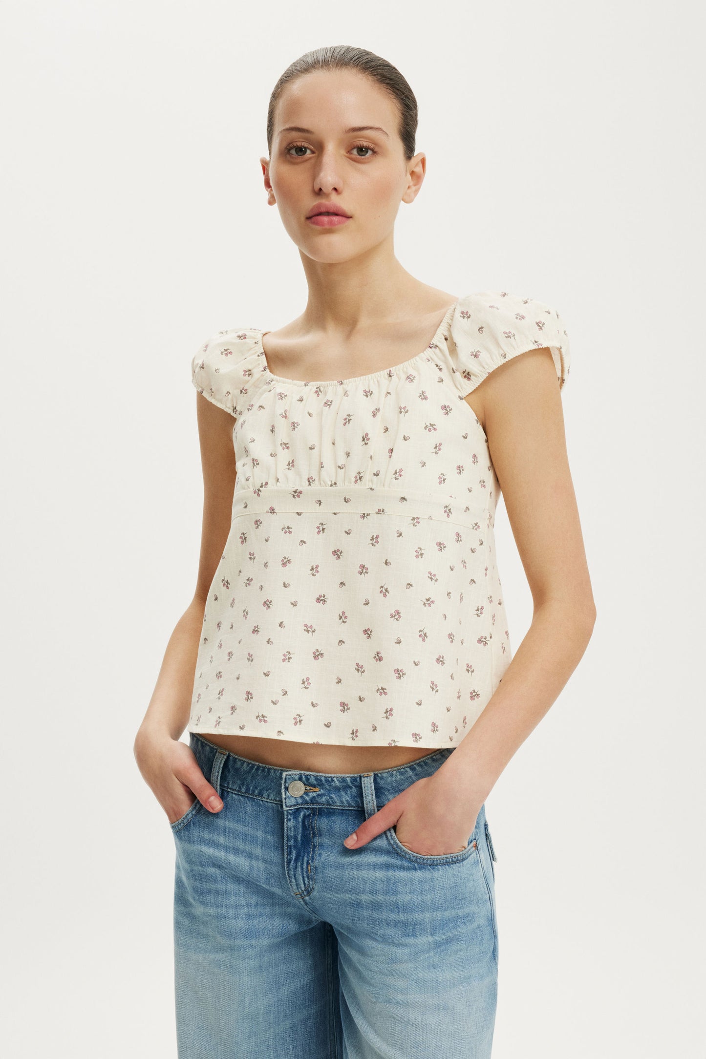 Tie Back Babydoll Top