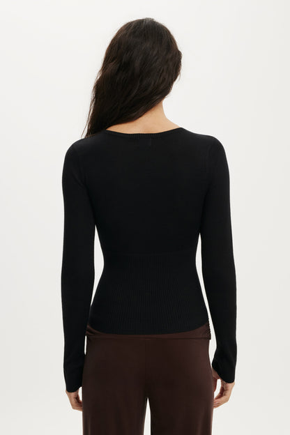 Close Knit V-Neck Top