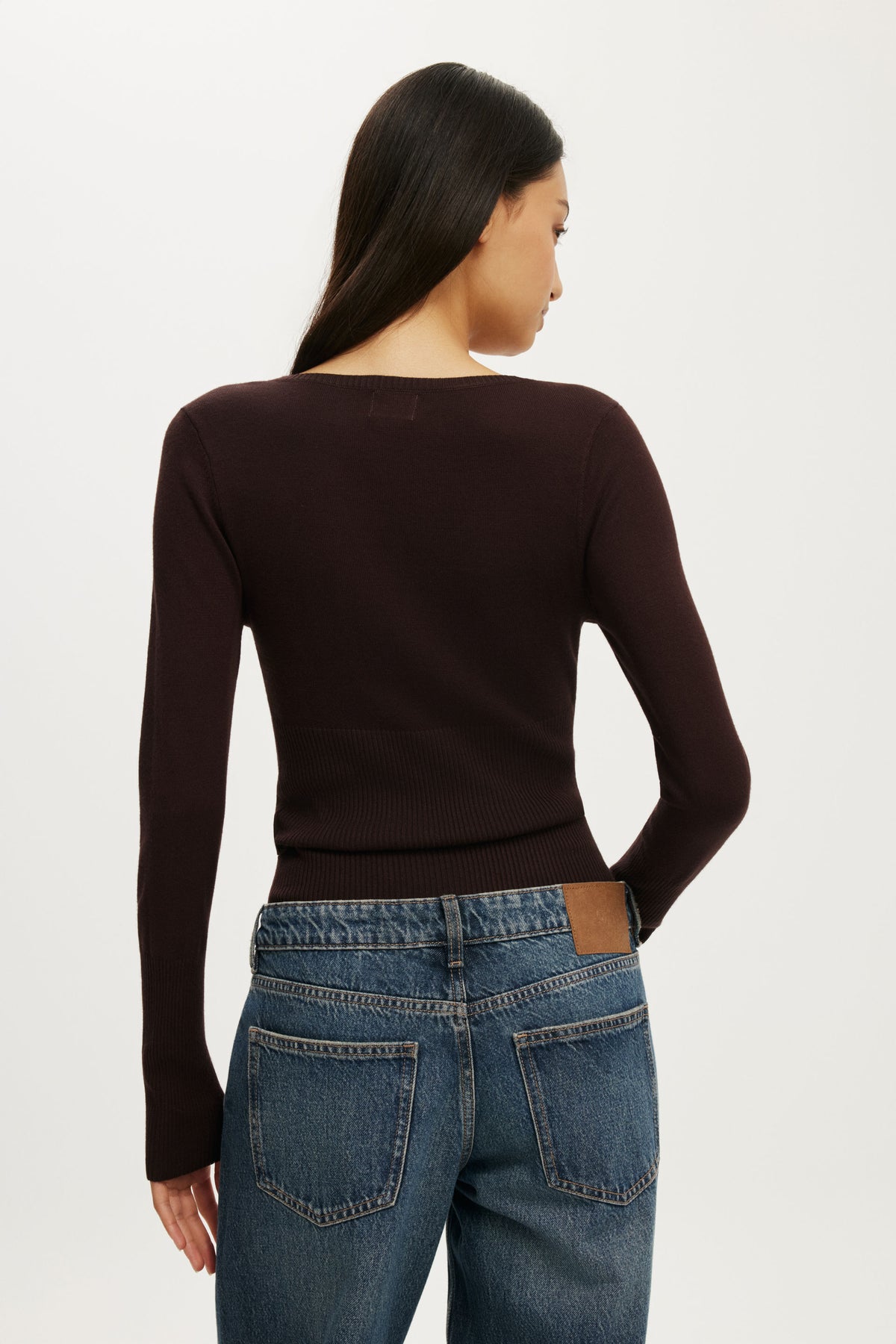 Close Knit V-Neck Top