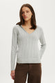Cotton V Neck Pullover