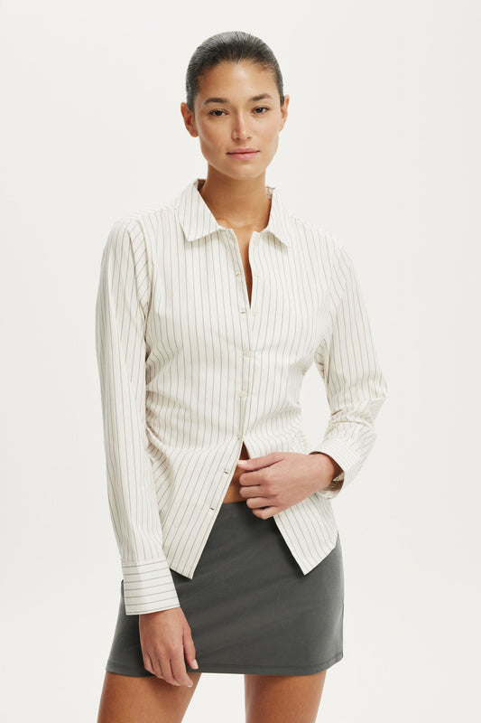 Peyton Gathered Long Sleeve Shirt