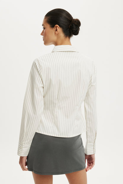 Peyton Gathered Long Sleeve Shirt