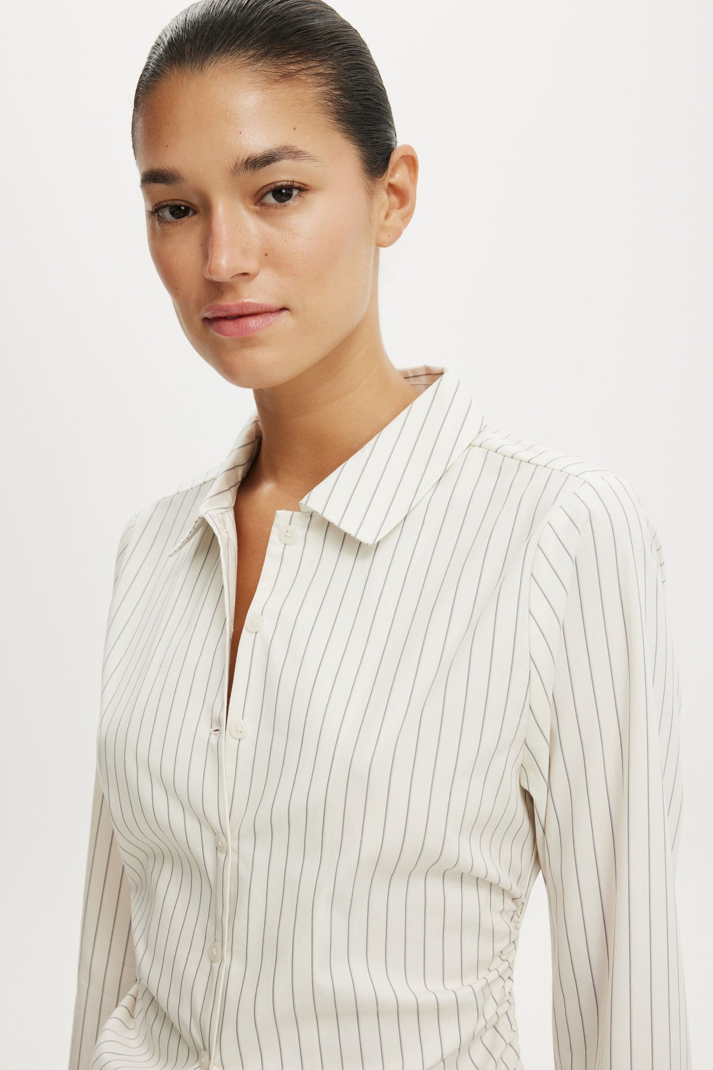 Peyton Gathered Long Sleeve Shirt