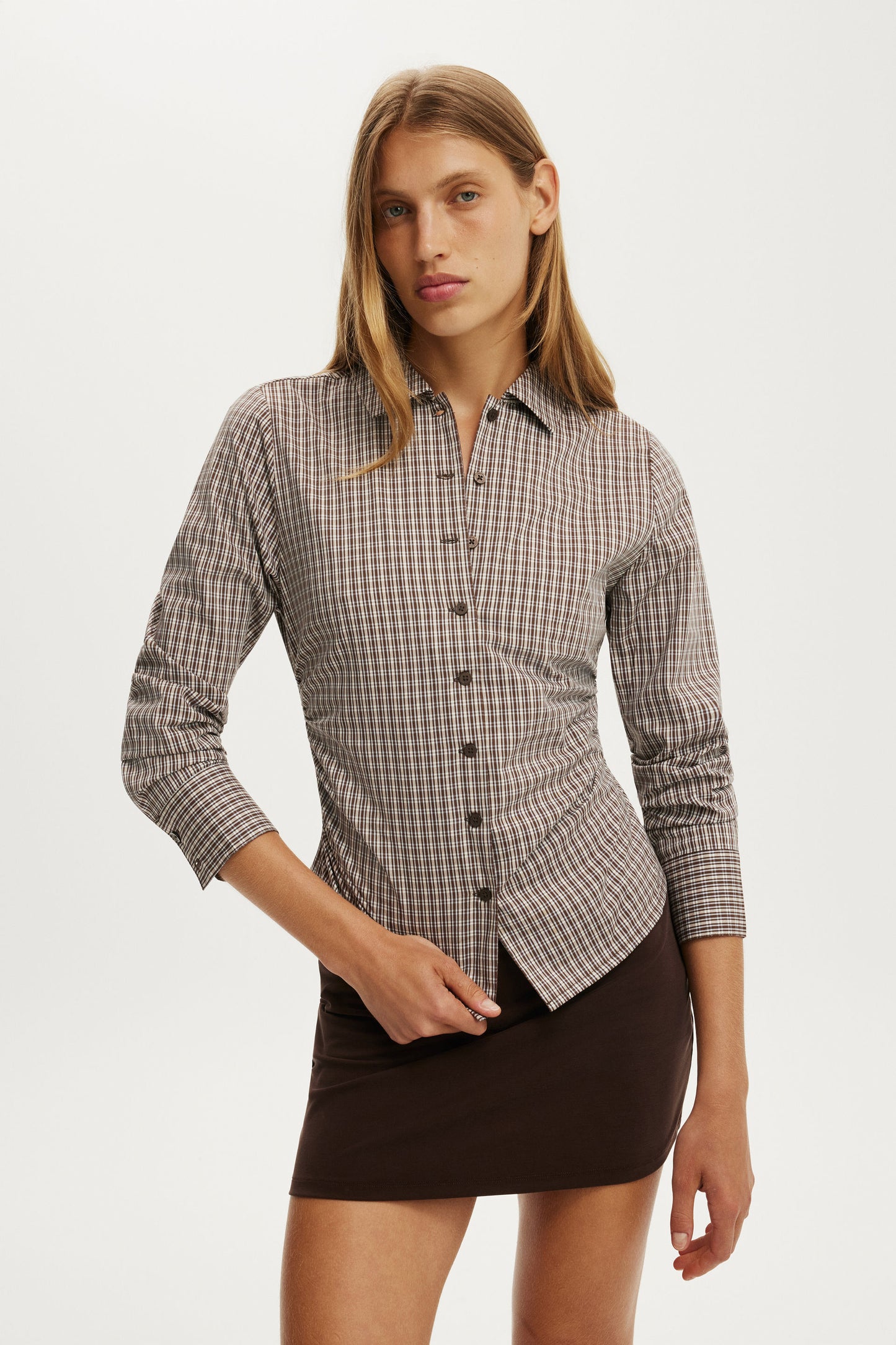 Peyton Gathered Long Sleeve Shirt