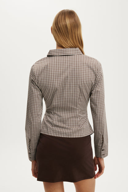 Peyton Gathered Long Sleeve Shirt