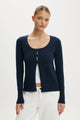 Ls Babydoll Button Through Knit