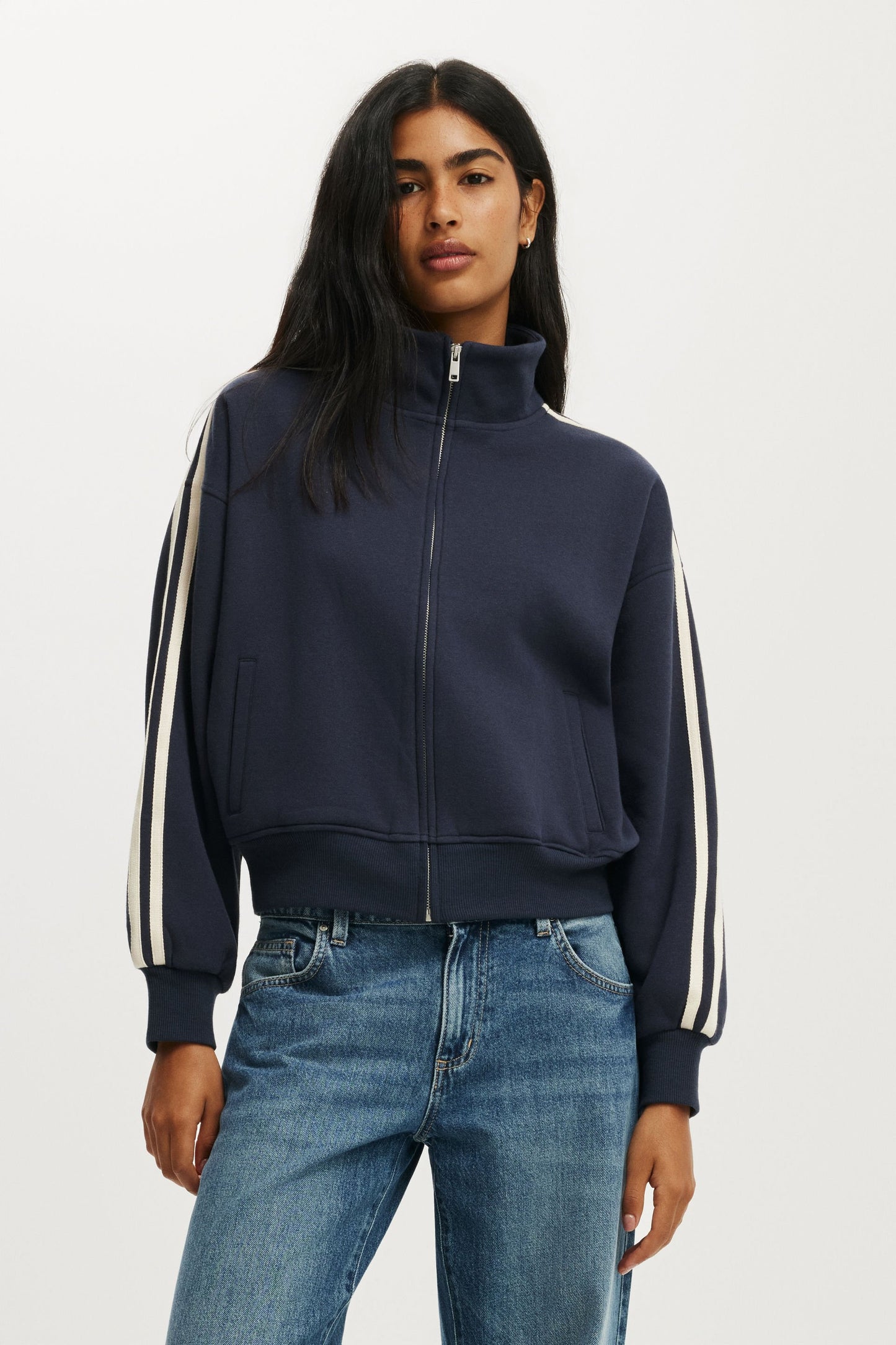 Funnel Neck Fleece Zip Through
