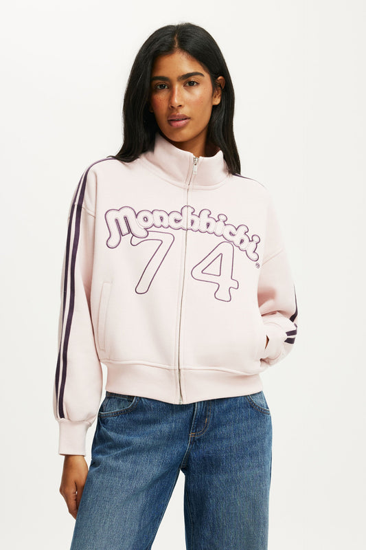 Monchhichi Funnel Neck Fleece Zip Through