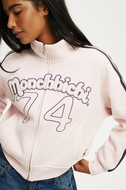 Monchhichi Funnel Neck Fleece Zip Through
