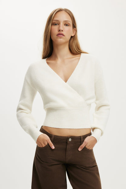 Softest Luxe Mock Wrap Knit