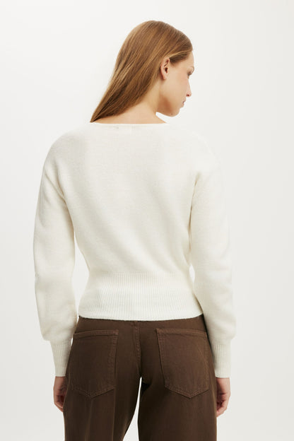Softest Luxe Mock Wrap Knit
