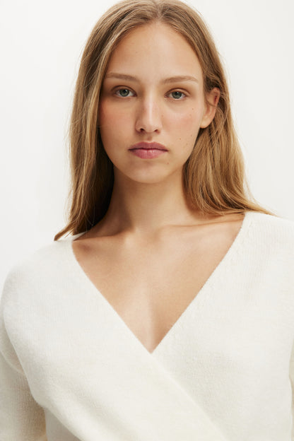 Softest Luxe Mock Wrap Knit