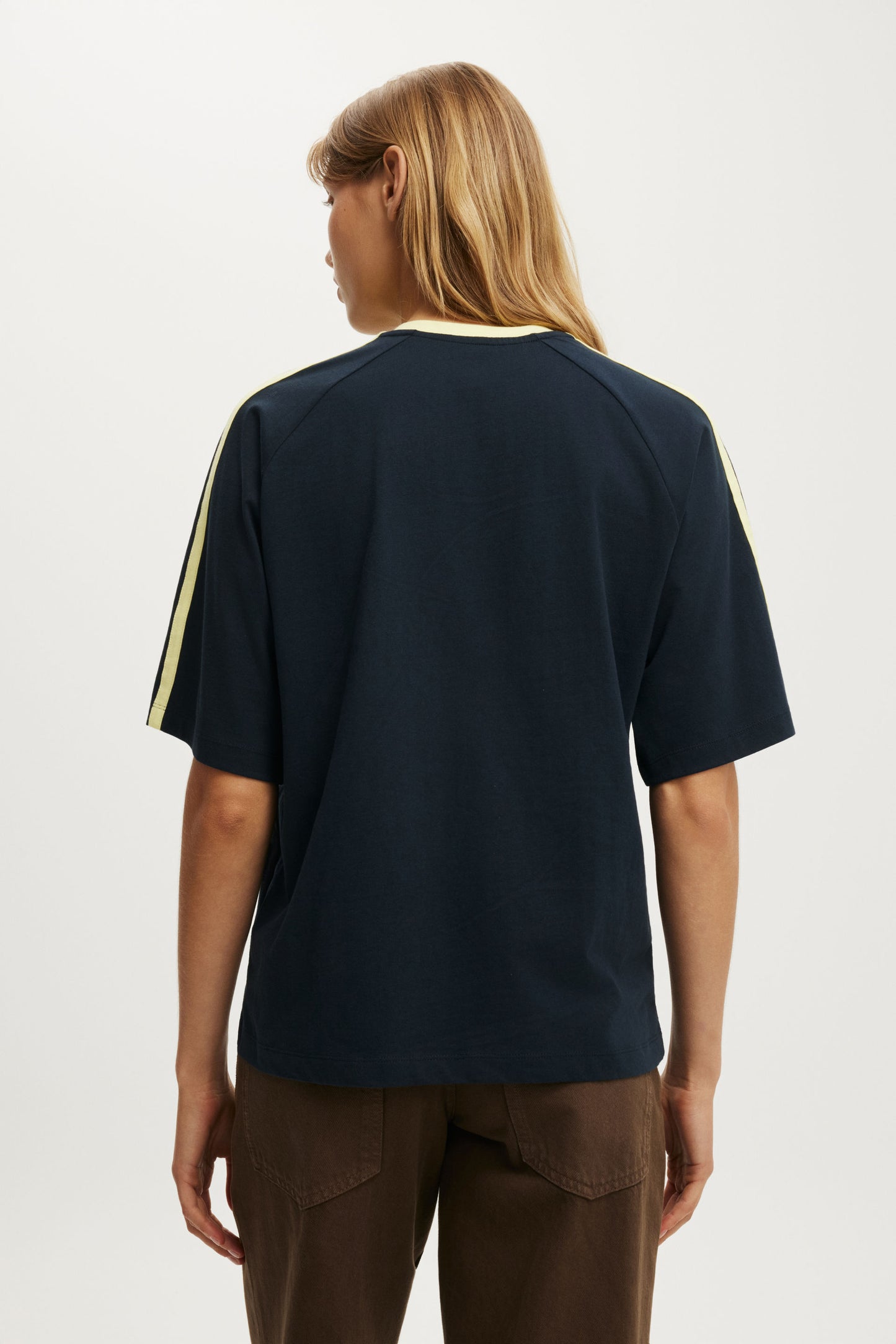 Vneck Oversized Raglan Graphic Tee