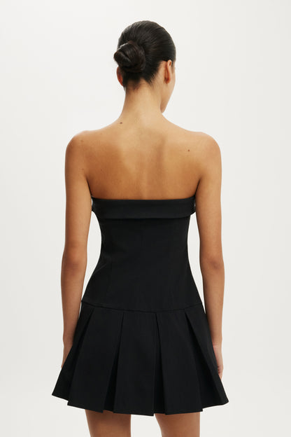 Strapless Suiting Mini Dress