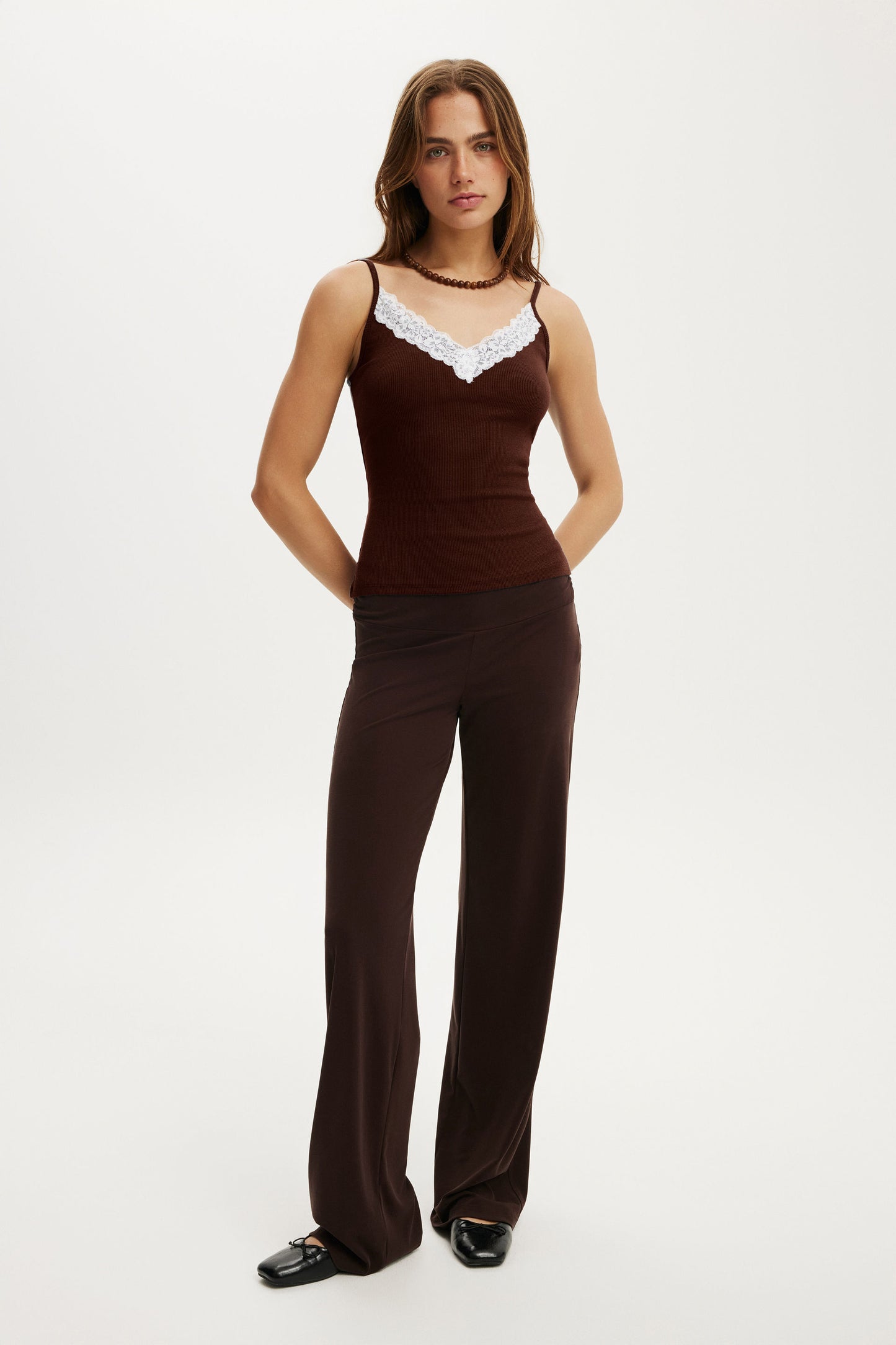 Lace Trim Longline Cami