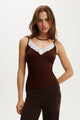 Lace Trim Longline Cami