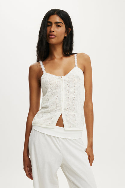 Knit Button Through Cami