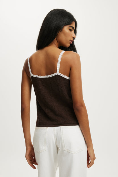 Knit Button Through Cami