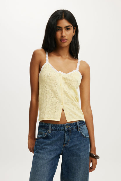 Knit Button Through Cami