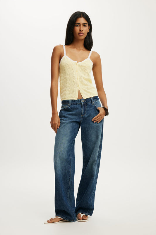 Knit Button Through Cami