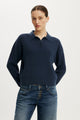 Boxy Ls Polo Knit