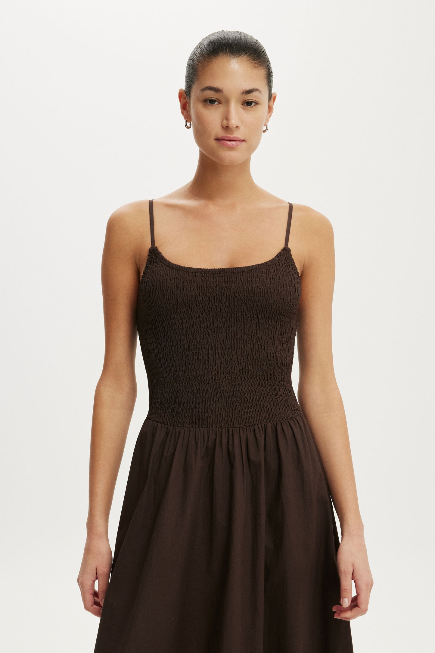 Remy Shirred Bodice Midi Dress