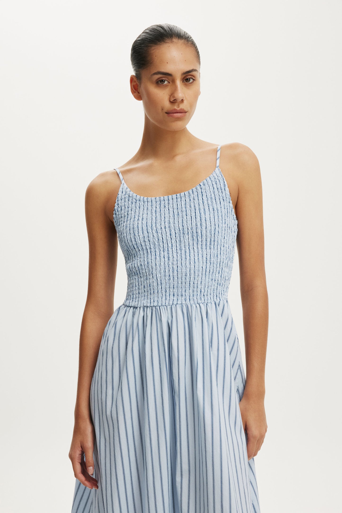 Remy Shirred Bodice Midi Dress