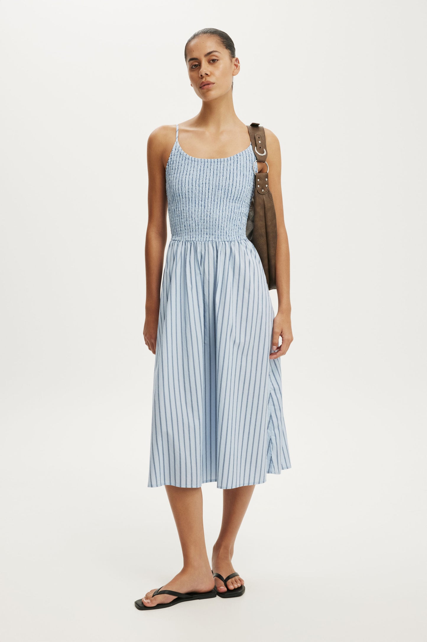 Remy Shirred Bodice Midi Dress
