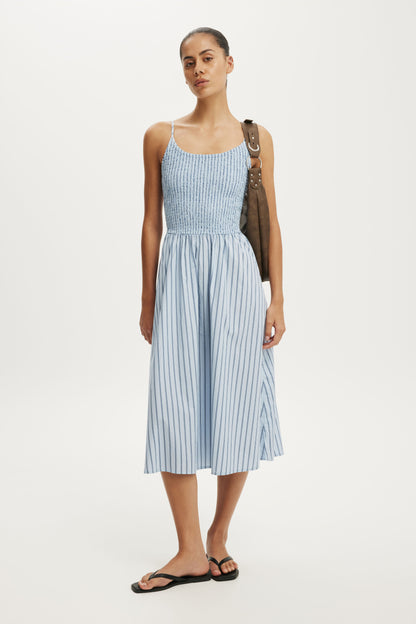 Remy Shirred Bodice Midi Dress