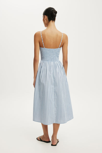 Remy Shirred Bodice Midi Dress