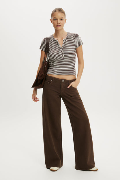 Blake Rib Henley Short Sleeve