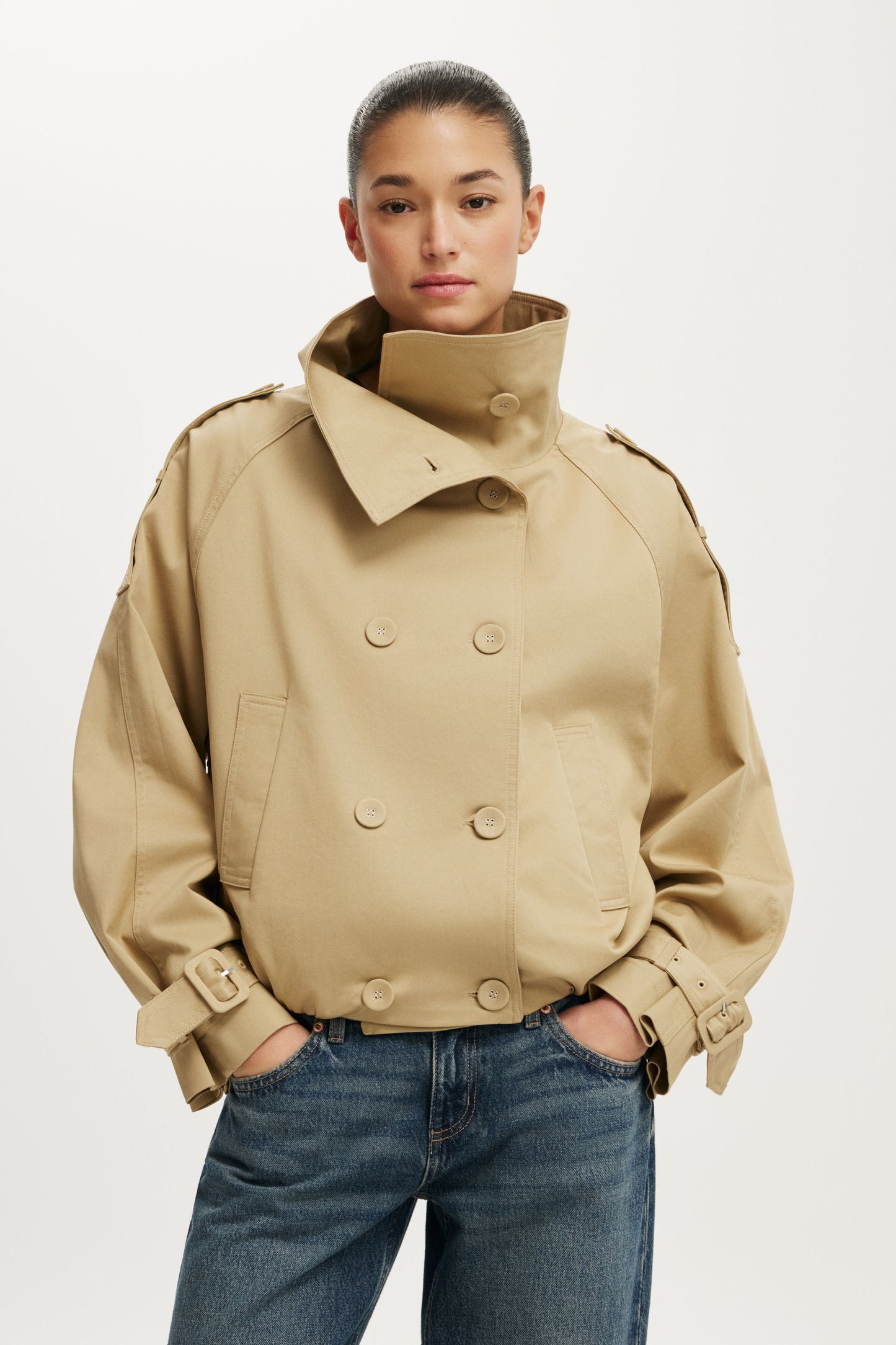 Porter Cropped Trench