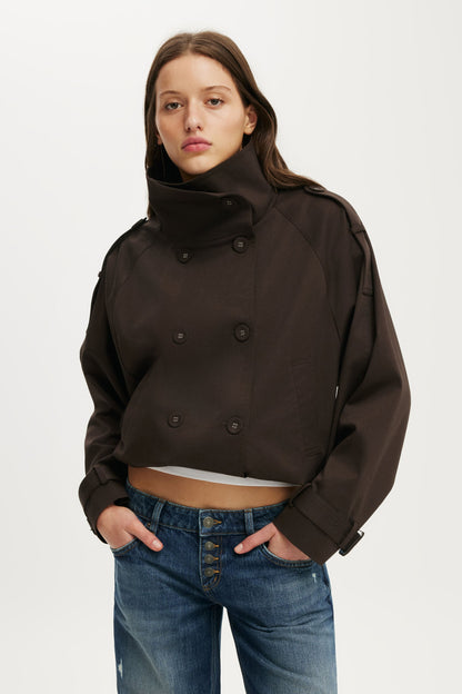 Porter Cropped Trench