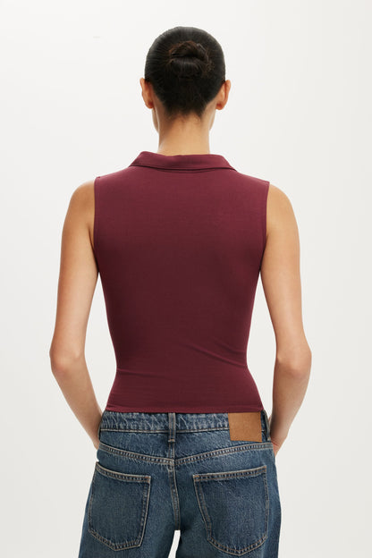 Gathered Front Polo