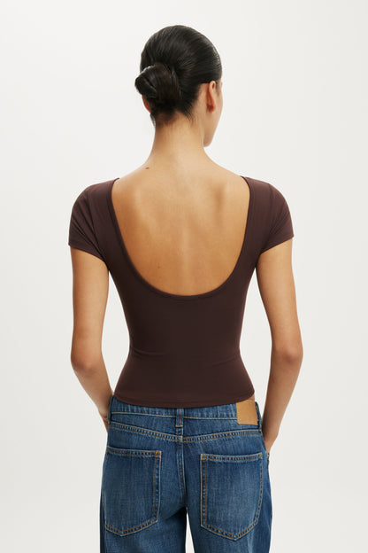 Hold Me Scoop Back Tee