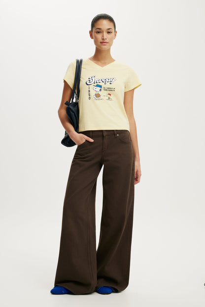Snoopy V Neck Original Graphic Tee
