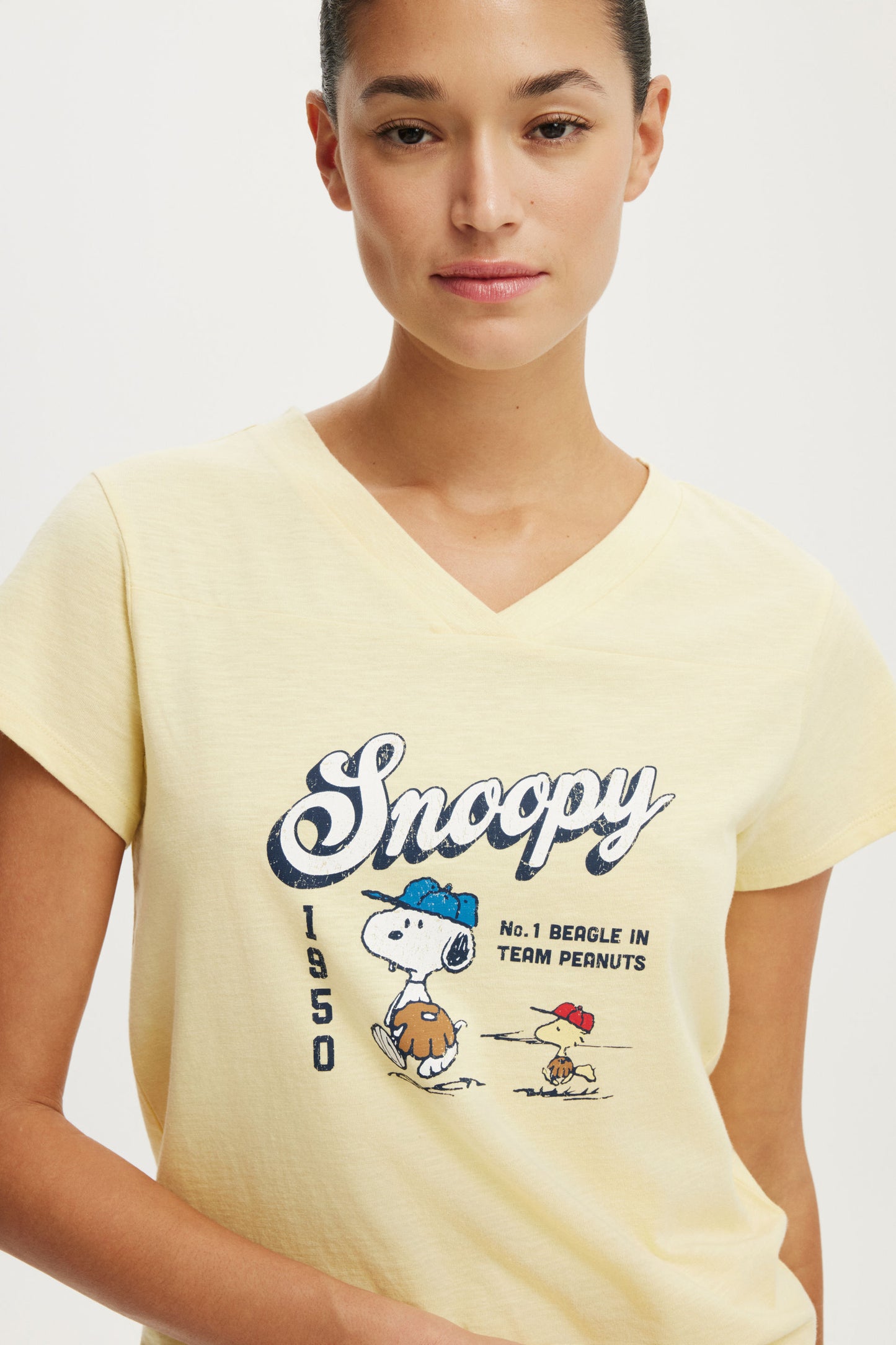 Snoopy V Neck Original Graphic Tee