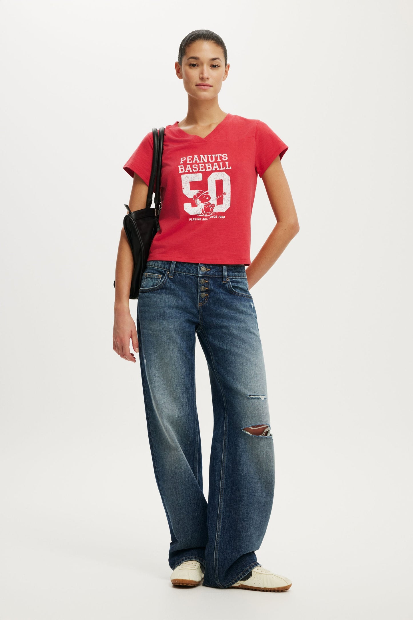 Snoopy V Neck Original Graphic Tee